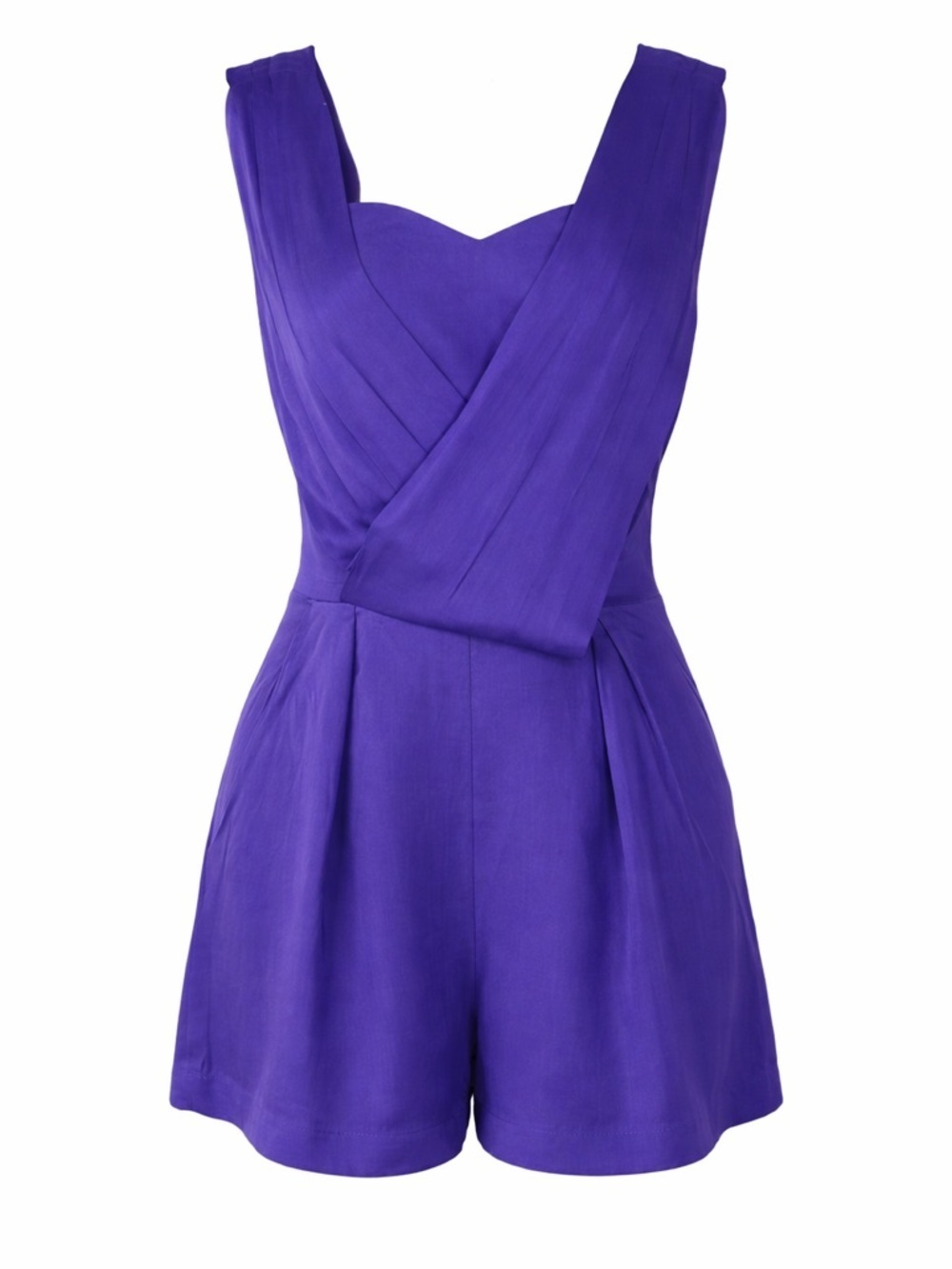 BCBG Generation Purple Romper Size 8 Wrap Front